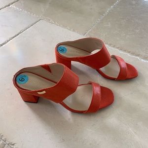 Calvin Klein 6 1/2 Cirella Sandals Orange NWOT